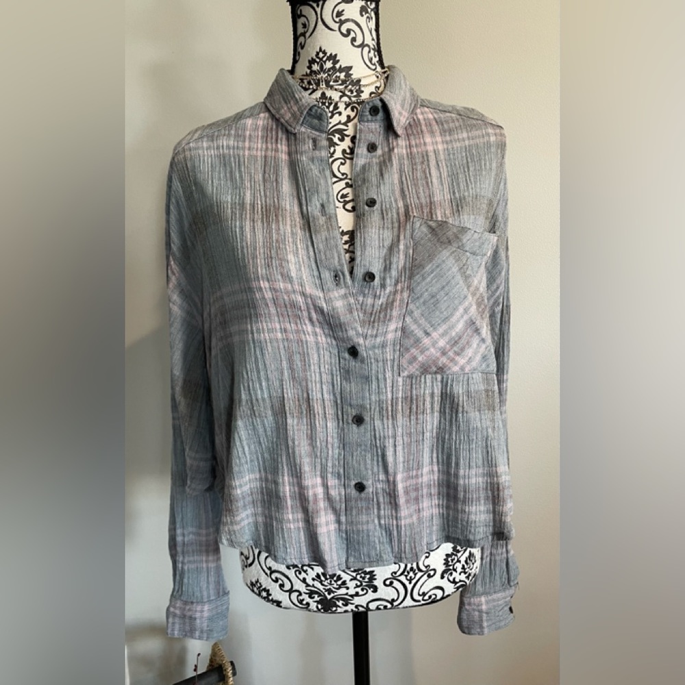 Free People Long Sleeve Crop Top EUC
